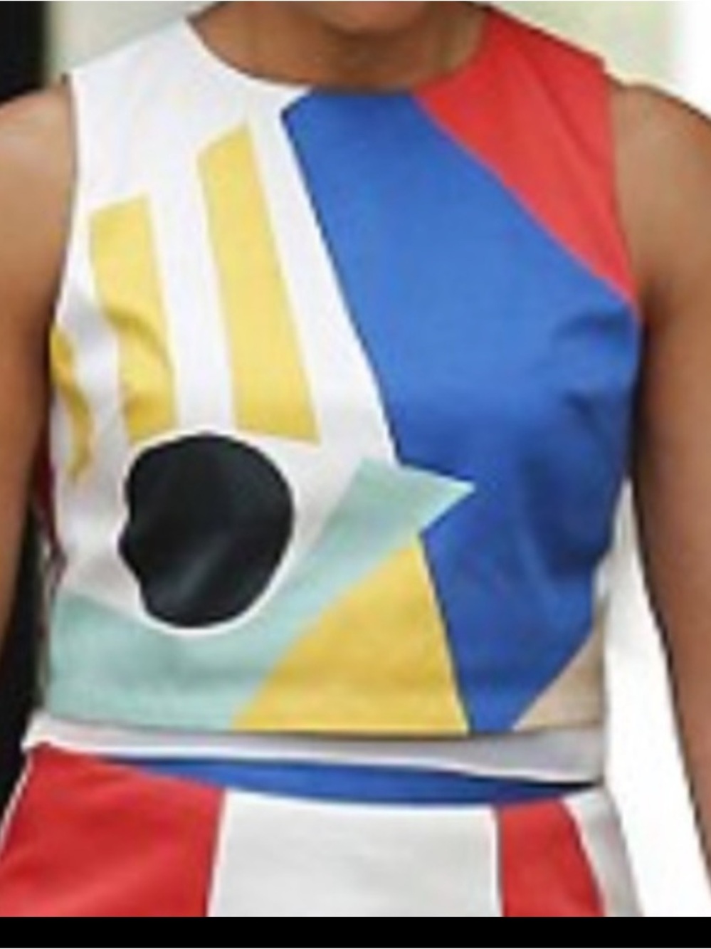Alice + Olivia Geometric Colorblock Crop Top | NWT As Seen On Michelle Obama 4